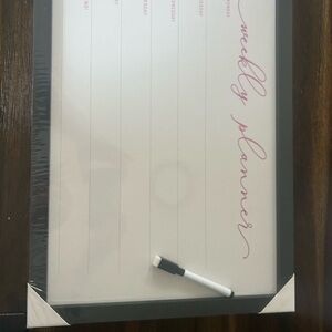 White Weekly Planner with Black Frame